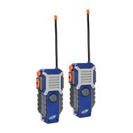 NERF Walkie Talkie for Kids Fun at The Touch of a Button, Set of 2, 1000 feet Range by Sakar, Rugged Pair Battery Powered Gray Blue & Orange