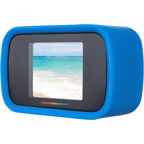  Sakar Polaroid Underwater Camera 18mp 4K UHD, Polaroid Waterproof Camera for Snorkeling and Diving with LCD Display, USB Rechargeable Digital Polaroid Camera for Videos and Photos (Blue