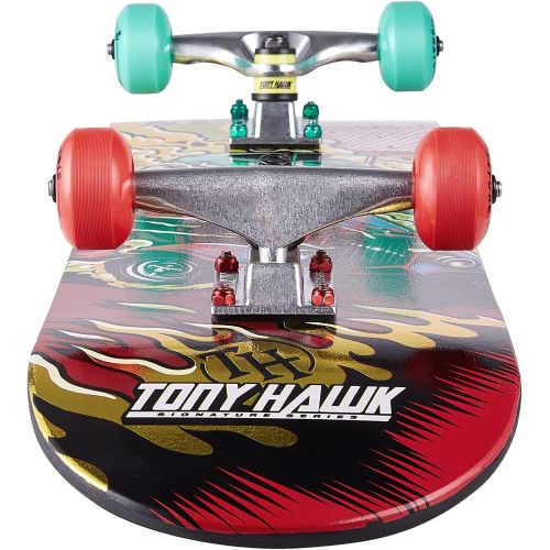  Sakar Tony Hawk 31 Inch Skateboard, Tony Hawk Signature Series 3, Metallic Graphics & 9-Ply Maple Deck Skateboard for Cruising, Carving, Tricks and Downhill