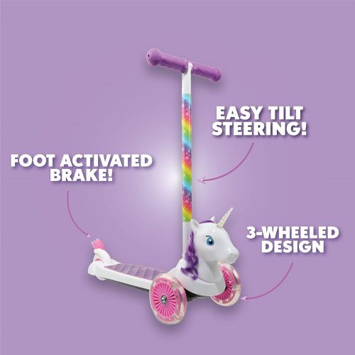  Sakar Kick Scooter for Kids Ages 3-5, Self Balancing 3 Wheeled Toddler Scooter, Extra Wide Deck