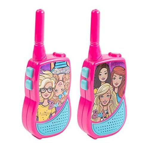  [아마존베스트]Sakar Barbie Night Action Molded Walkie Talkies for Kids WT2-01082 | Safe and Flexible Antenna, 1000ft Range, Easy-to-Use Power Switch, Belt Clip, Pack of 2, Stylish Appearance, 2-Pack