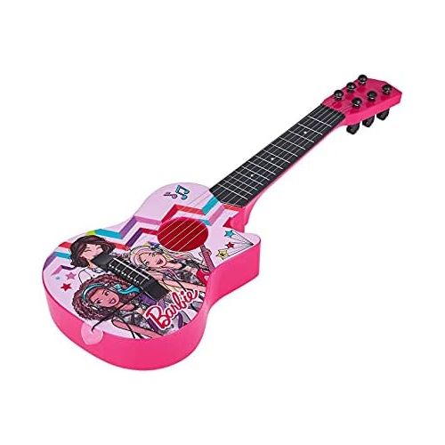  [아마존베스트]Sakar Barbie 21 Kids Guitar Toy GT1-01371 | Inspired Design, Easy-to-Hold, Thin Frets and Low String, Traditional Acoustic Guitar Shape, Secret Stickers, Real Tuning Gears