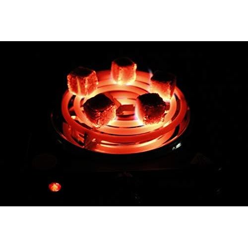  [아마존베스트]Sakasu - 1500W. Electric charcoal lighter for shisha charcoal, 5 levels adjustable, overheating protection, stainless steel heating spiral, protective grill, barbecue lighter