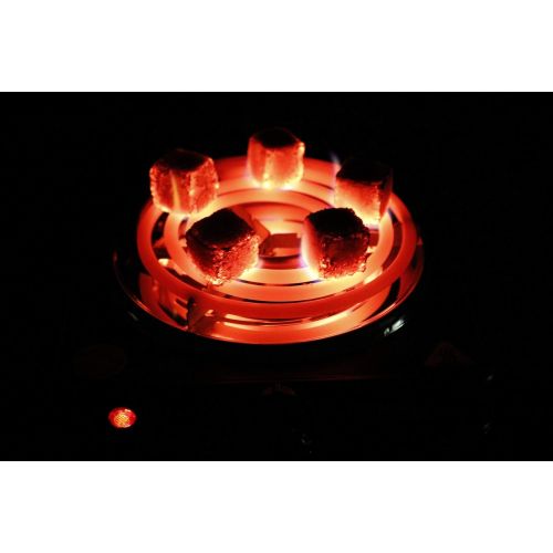  [아마존베스트]Sakasu - 1500W. Electric charcoal lighter for shisha charcoal, 5 levels adjustable, overheating protection, stainless steel heating spiral, protective grill, barbecue lighter