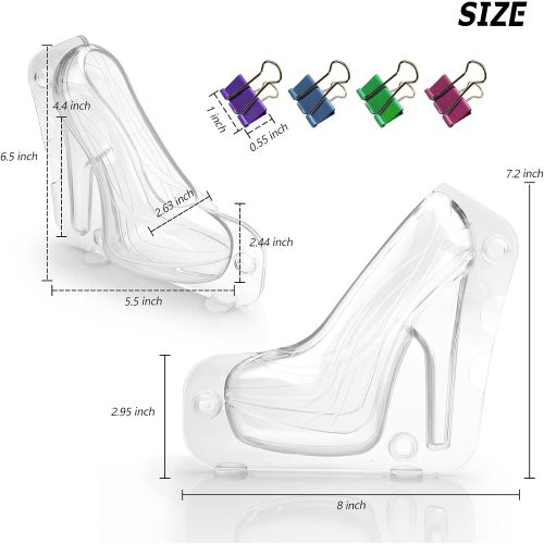  [아마존베스트]Sakolla Mini High Heel Shoe Fondant Mold, 3D Chocolate Shoes Mold for Cake Decorating, Candy, Soap, Polymer Clay, 4.2 inch Long