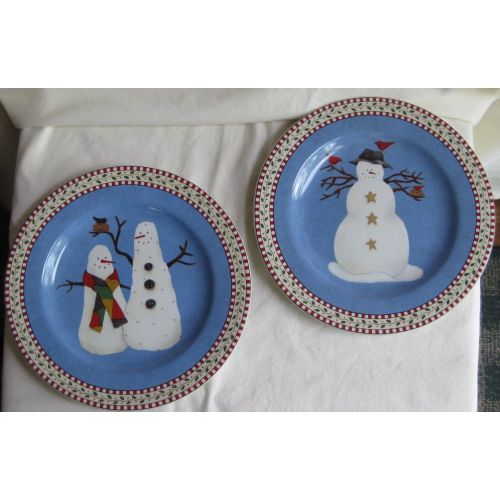  Debbie Mumm Snowman 8 Inch Dessert Plates By Sakura