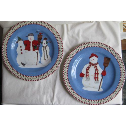  Debbie Mumm Snowman 8 Inch Dessert Plates By Sakura