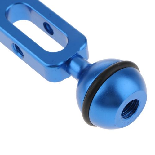  Sala-Fnt - 8 Aluminum Dual Ball Joint Extension Arm for Diving Underwater Camera Blue