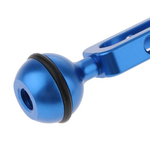  Sala-Fnt - 8 Aluminum Dual Ball Joint Extension Arm for Diving Underwater Camera Blue