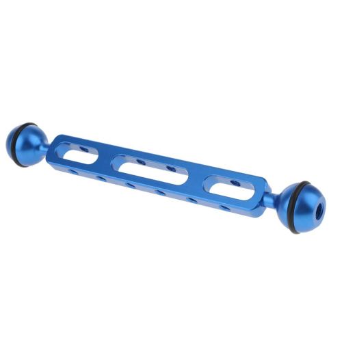  Sala-Fnt - 8 Aluminum Dual Ball Joint Extension Arm for Diving Underwater Camera Blue