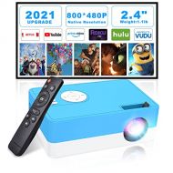 Mini Projector, Salange 1080P Supported Portable Projectors for iPhone, Outdoor Movie Proyector, HD Video Projetor Home Theater, Small LED Beam Kids Gift HDMI USB for TV Stick, Lap