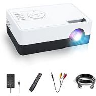 Salange Mini Projector 2022 Upgraded Portable Video Projector for Cartoon, Kids Gift, LED Projector, Compatible with 1080P HDMI TV Stick USB AV Laptop,Smartphone, for Home Cinema &
