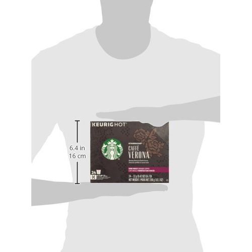 스타벅스 Starbucks Caffe Verona Dark Roast Ground Coffee 96 K cup (4boxes x 24 count)