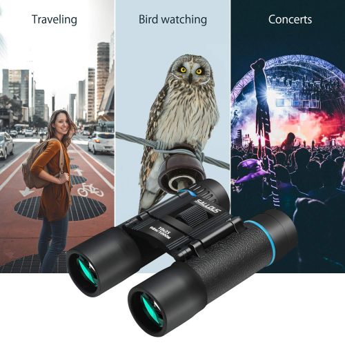  Sallous 10x25 Small Binoculars, Compact High Powered Binoculars for Kids & Adults, Folding Lightweight Binoculars for Bird Watching Traveling Concerts Shows, Waterproof Opera Glasses (Roof