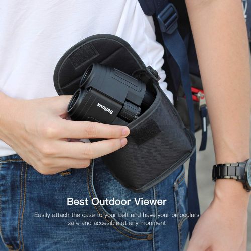  Sallous 10X25 Small Compact Lightweight Binoculars for Adults Kids Bird Watching Traveling Hiking Wildlife Watching. Clear View, Easy to Focus. Pocket Folding Binocularsfor Opera Concert