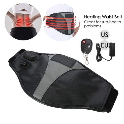  Salmue Electric Heat Waist Massage with Far Infrared Hot Compress Vibration, Vibration Heating Warm Belt with 3 Levels Adjustable Temperature,7 Massage Modes Herbs for Fumigation Heating