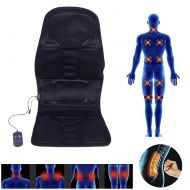 Salmue Massage Seat Pad with 5 Massage Zones, Electric Heat Therapy Vibration Massage Pad with Remote...