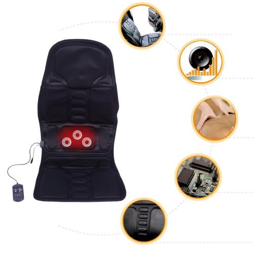  Salmue Massage Seat Pad with 5 Massage Zones, Electric Heat Therapy Vibration Massage Pad with Remote...