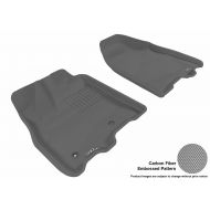 Salusy 3D MAXpider Front Row Custom Fit All-Weather Floor Mat for Select Toyota Sienna Models - Kagu Rubber (Gray)