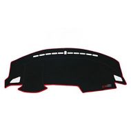 Salusy Black and Red Dashboard Dash Protector Dash Mat Sun Cover Pad For Honda Civic/Honda Civic Coupe 2016 2017 2018 2019/Honda Civic Hatchback 2017-2019