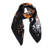 Salvatore Ferragamo Artistic feline print silk scarf