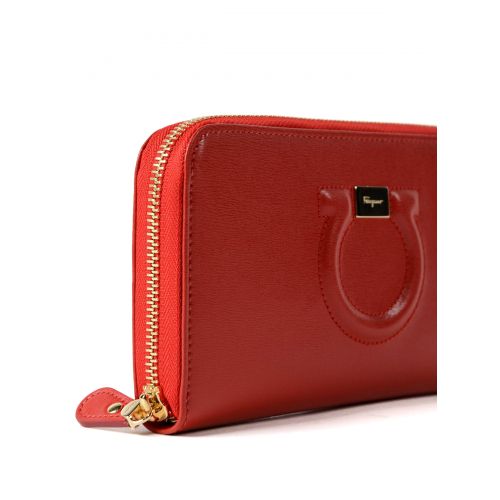  Salvatore Ferragamo Gancini leather continental wallet