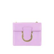 Salvatore Ferragamo Gancini light purple leather bag