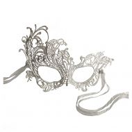 Samantha Peach Masquerade Mask - Luxury Lace Renaissance Womens Masquerade Ball Mask