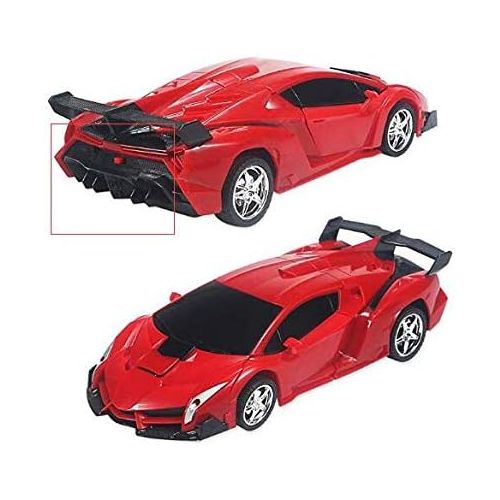  Samate Deformation Robot Car Toy for Kids, Electric Car Model with Remote Controller,RC Car One Button Change into Robot Birthday Gift.