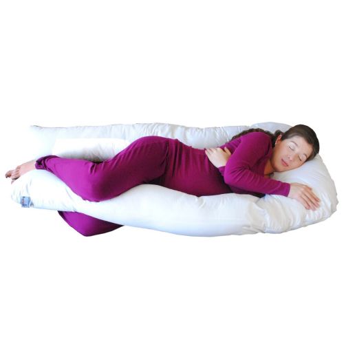  [아마존베스트]Samay KHOMO @ Extra Light Full Body Maternity Pillow U Shaped with Easy on-Off Zippered Cover - Perfect to Cuddle/Hug at Night Body Pillow