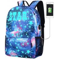 Sameno Galaxy School Bag Collection Canvas USB school Backpack for Teen Girls Kids