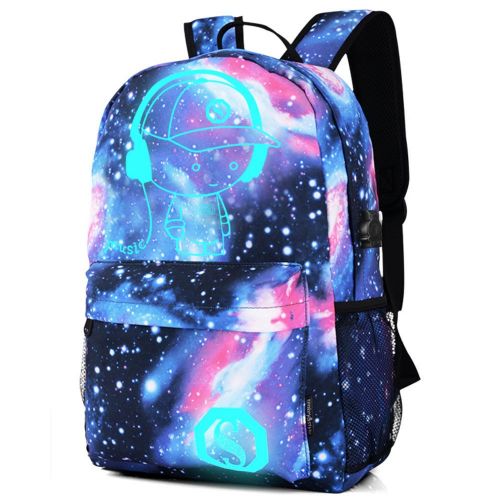  Sameno Galaxy School Bag Collection Canvas USB school Backpack for Teen Girls Kids