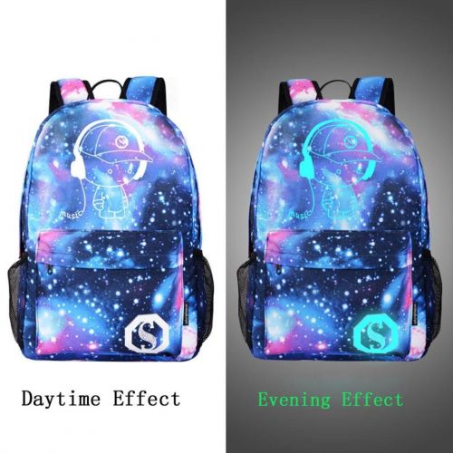  Sameno Galaxy School Bag Collection Canvas USB school Backpack for Teen Girls Kids