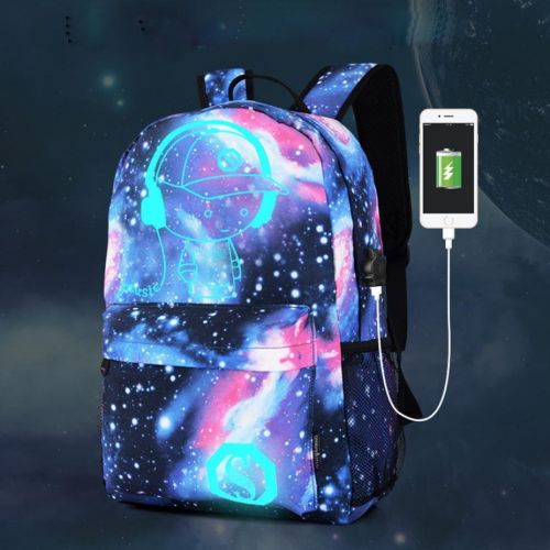  Sameno Galaxy School Bag Collection Canvas USB school Backpack for Teen Girls Kids