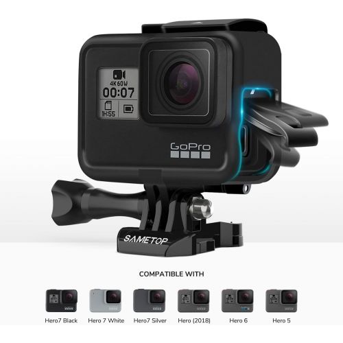  Sametop Frame Mount Housing Case Compatible with GoPro Hero 7 Black, 7 Silver, 7 White, Hero 6 Black, Hero 5 Black, Hero (2018) Cameras