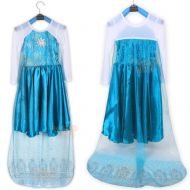 Samgami Baby Ice Queen Dress Costume E with Christmas Gift Elsa and Anna Hair Clip