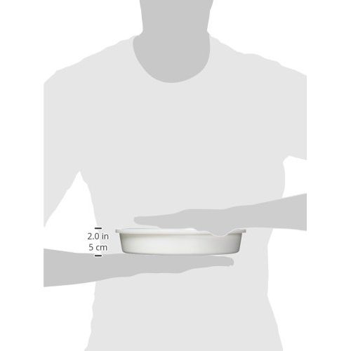  Sammons Preston High-Sided Divided Dish, White, Break-Resistant & Lightweight Polypropylene Plastic, 10 Diameter, 1.75 High Vertical Sides & 7/8 Section Dividers, Includes Lid for
