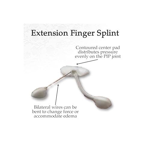  LMB Spring Finger Extension Splint, Assists in Extending PIP Joint with A Slight Extension Effect on the MP Joint, Size B