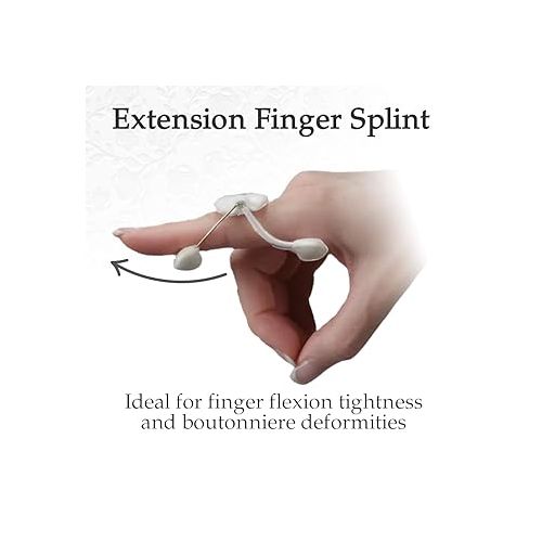  LMB Spring Finger Extension Splint, Assists in Extending PIP Joint with A Slight Extension Effect on the MP Joint, Size B