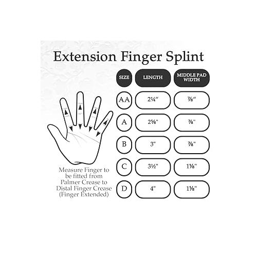  LMB Spring Finger Extension Splint, Assists in Extending PIP Joint with A Slight Extension Effect on the MP Joint, Size B