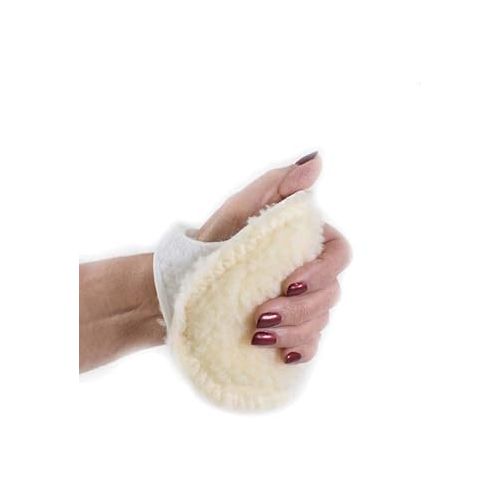  Rolyan Palm Protectors for Left Hand, Pack of 3 Left Handed Gloves for Finger Contracture Prevention, Comfortable Hand Cushion with Soft Sherpa Lining and Palm Pad to Prevent Hand Contractures