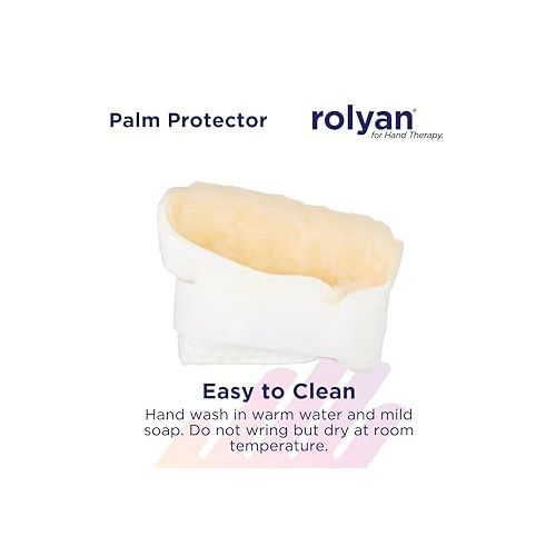  Rolyan Palm Protectors for Left Hand, Pack of 3 Left Handed Gloves for Finger Contracture Prevention, Comfortable Hand Cushion with Soft Sherpa Lining and Palm Pad to Prevent Hand Contractures