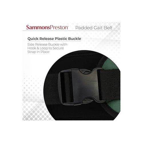  Sammons Preston Padded Gait Belt with Handles, 5.5