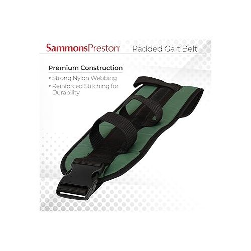  Sammons Preston Padded Gait Belt with Handles, 5.5