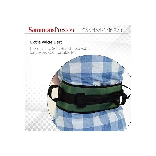  Sammons Preston Padded Gait Belt with Handles, 5.5