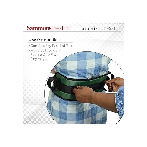  Sammons Preston Padded Gait Belt with Handles, 5.5