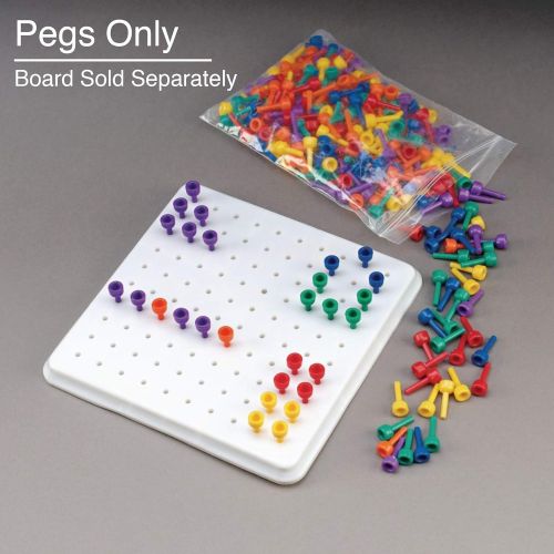  Sammons Preston Multi-Colored Beaded Pegs, 300 Multi-Colored Pegs, Cognitive Exercise Game for Training Coordination, Perception, and Motor Sensory Control, Ideal for Young Childre