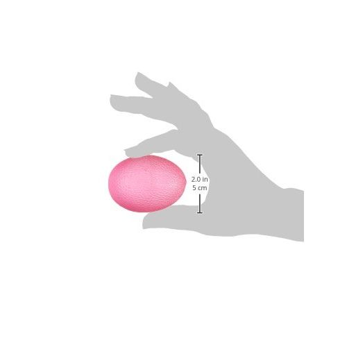  Sammons Preston Egg Shaped Hand Exercisers, Pack of 10 Extra Soft Pink Exerciser Balls for Finger & Thumb Strength, Therapy, Rehabilitation, Easy to Squeeze Stress Ball for Strengt