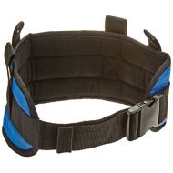 Sammons Preston Padded Gait Belt with Handles, 5.5 Wide Transfer Belt with 4 Loops & Quick Release Buckle, Handled Limited Mobility Aid Belt for Patient Care, Blue, Small Belt Fits