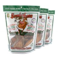 Sams Yams Sweet Potato Dog Chewz 14oz bags-Veggie Rawhide,3-Pack